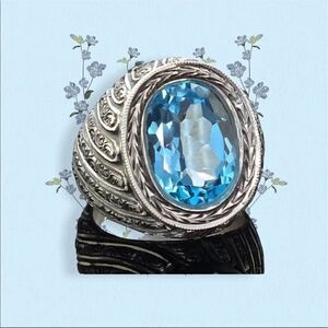 AQUAMARINE FASHION RING 10 